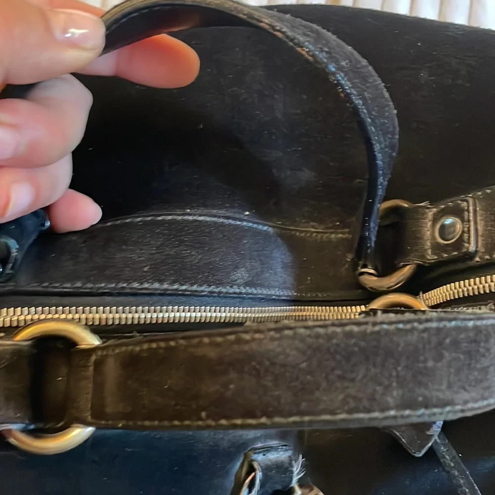 Suede Yves Saint Laurent paris YSL muse overnight duffle camping travel